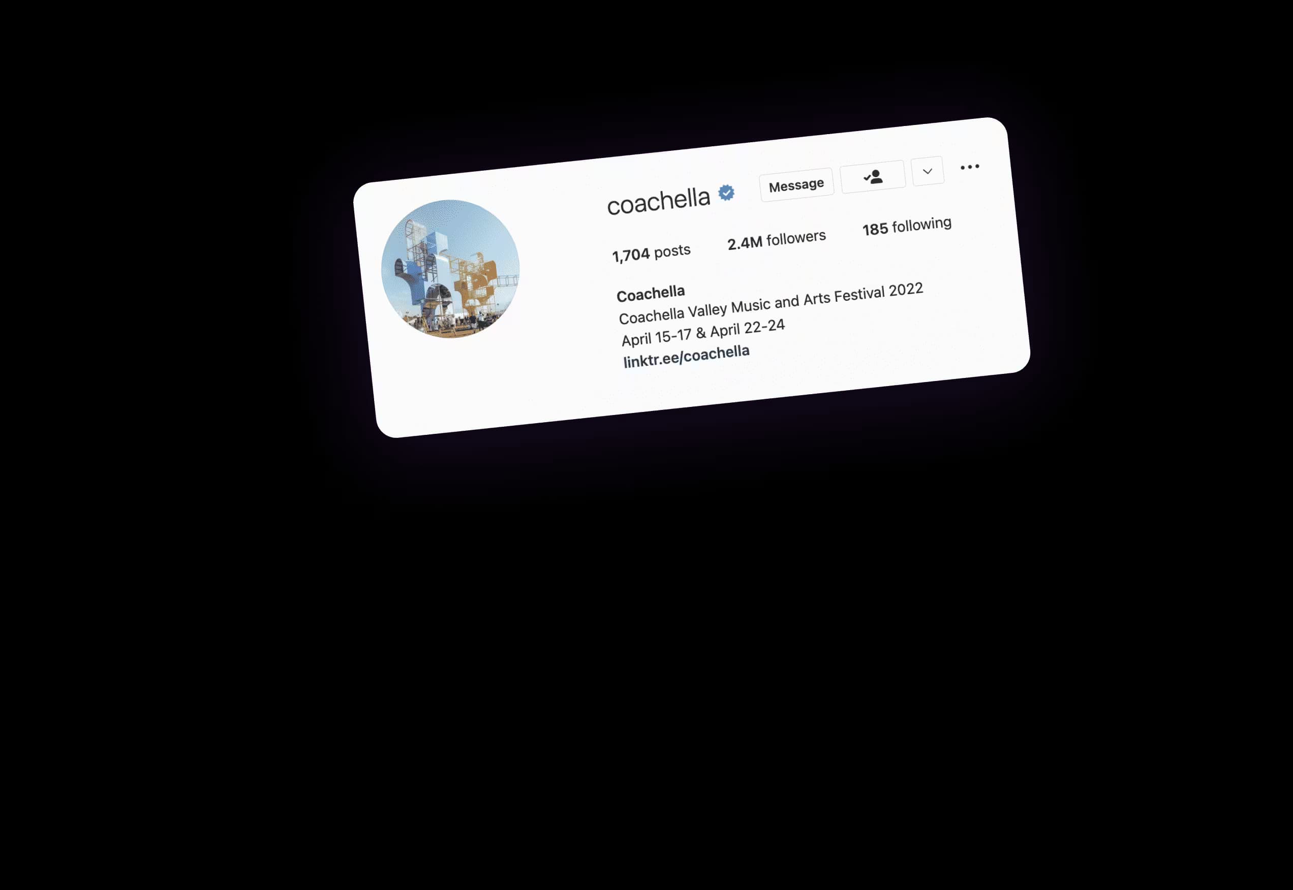 Coachella instagram stories built into a playlist