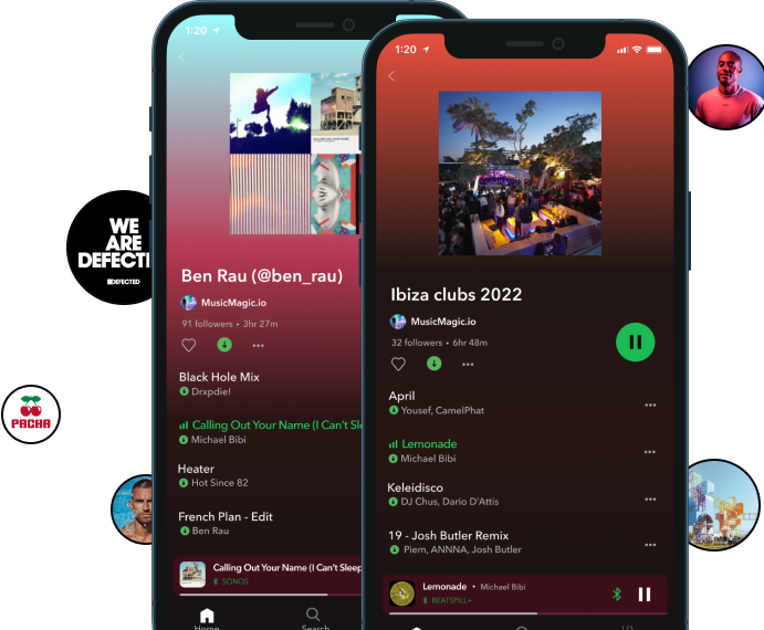 Spotify playlists,built from Instagram Stories