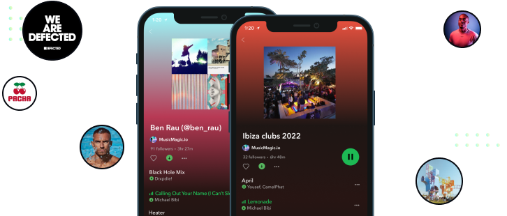 Spotify playlists,built from Instagram Stories